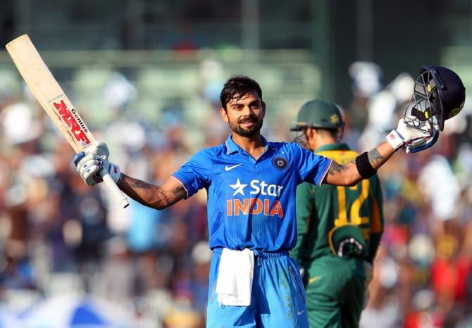 <u>Query</u>: Captain of the Indian national cricket team celebrating after winning a match<br>
      <u>Named Entity</u>: Virat Kohli