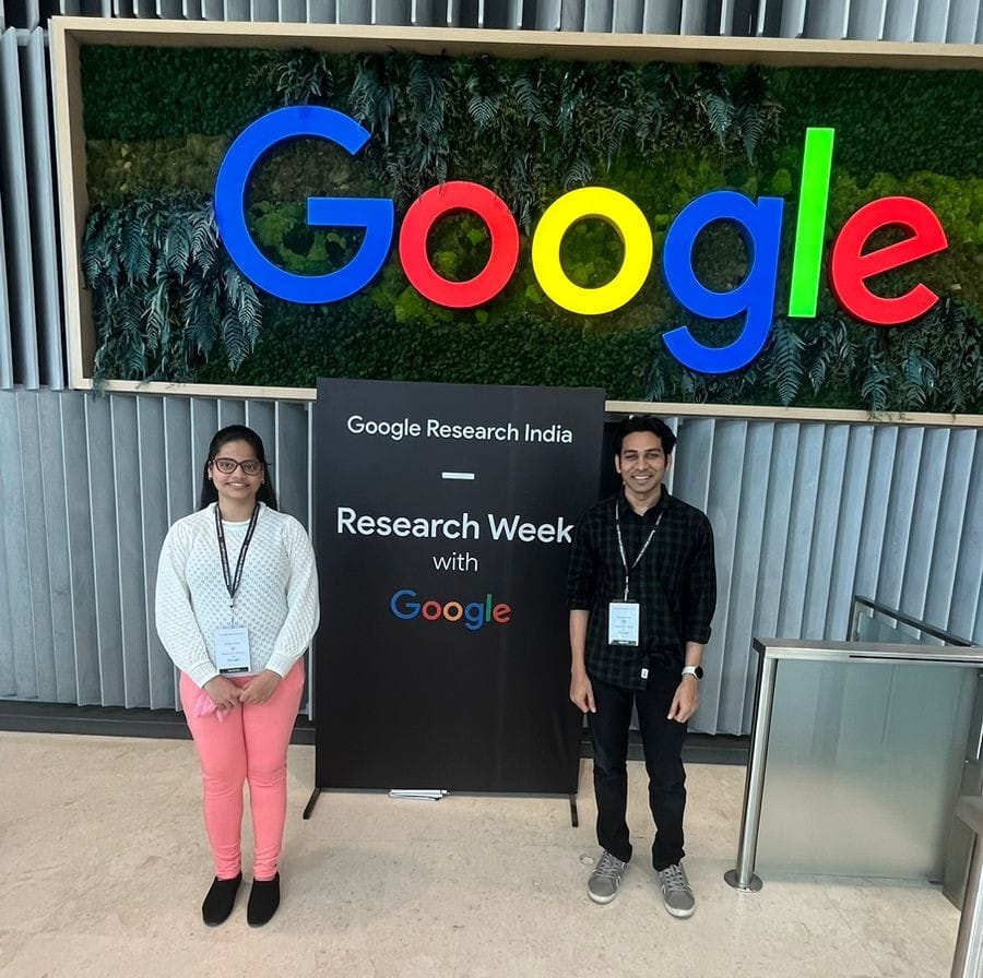 Shreya and Yogesh @ Google Research Week'24, Banglore